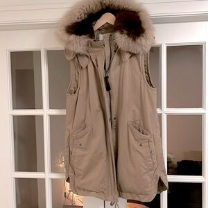 Derek Lam 10 Crosby Fox Fur Utility Vest